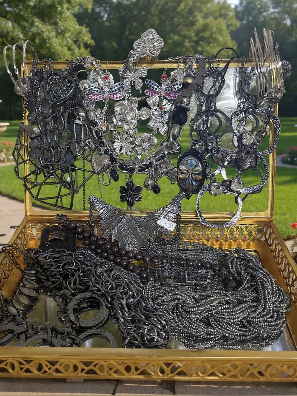 Black Jewelry  50 Pieces Bracelets Necklaces Rings Vintage To Now Style Heart